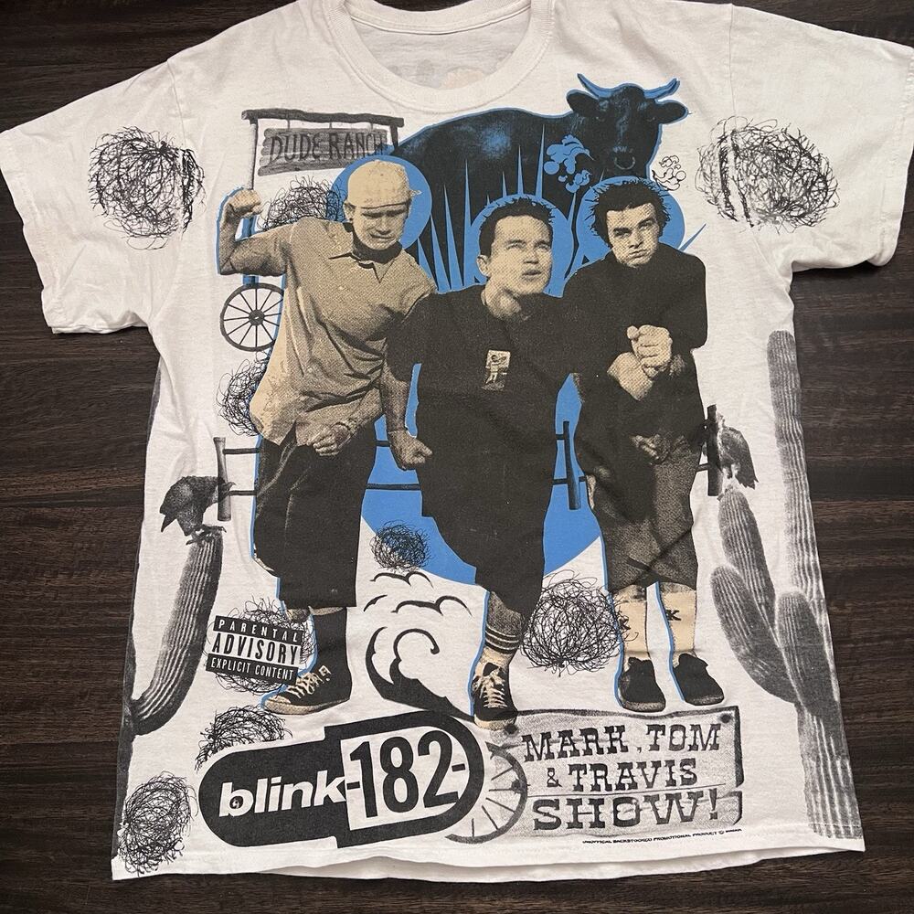 Vintage Blink 182 Shirt Concert Tour Double Sided Shirt Backstock What’s My Age
